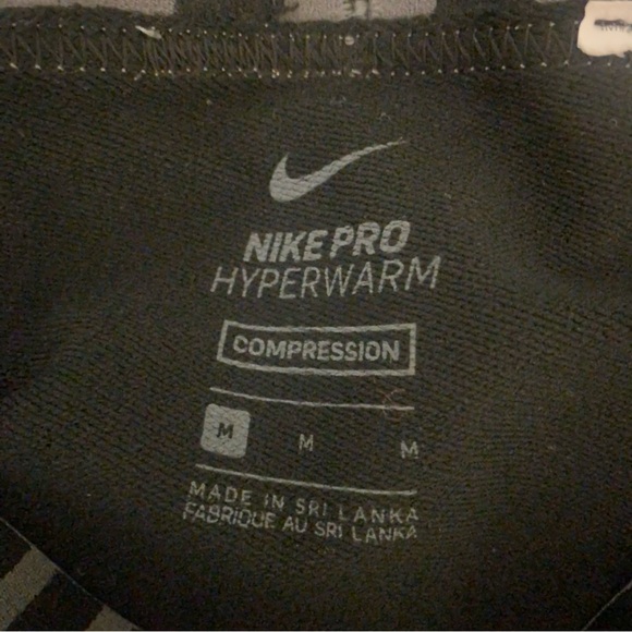 Nike Pro Hyperwarm Compression Leggings - Black GUC M - Picture 3 of 5